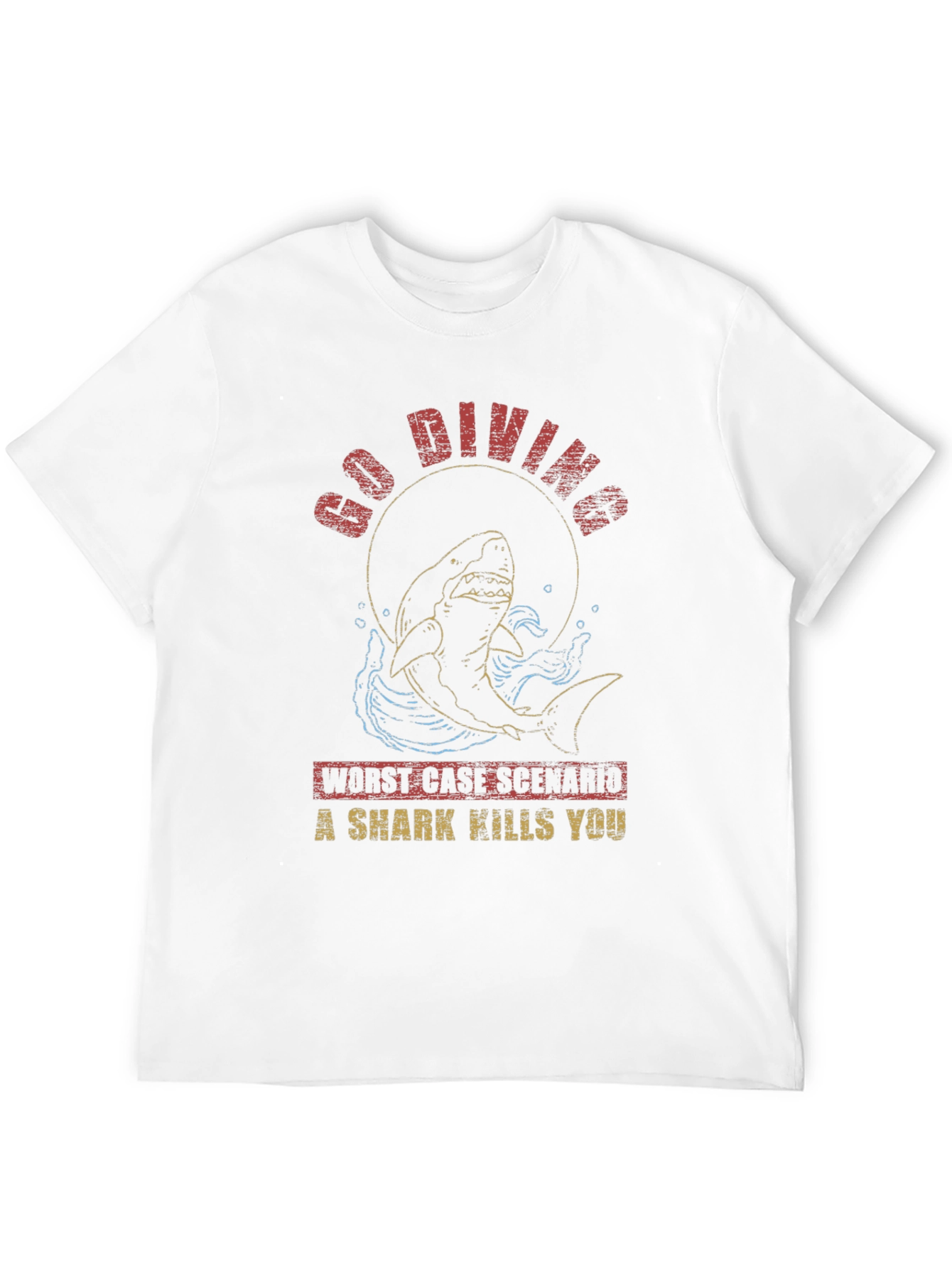 Go Diving Shark T-Shirt - Worst Case Scenario