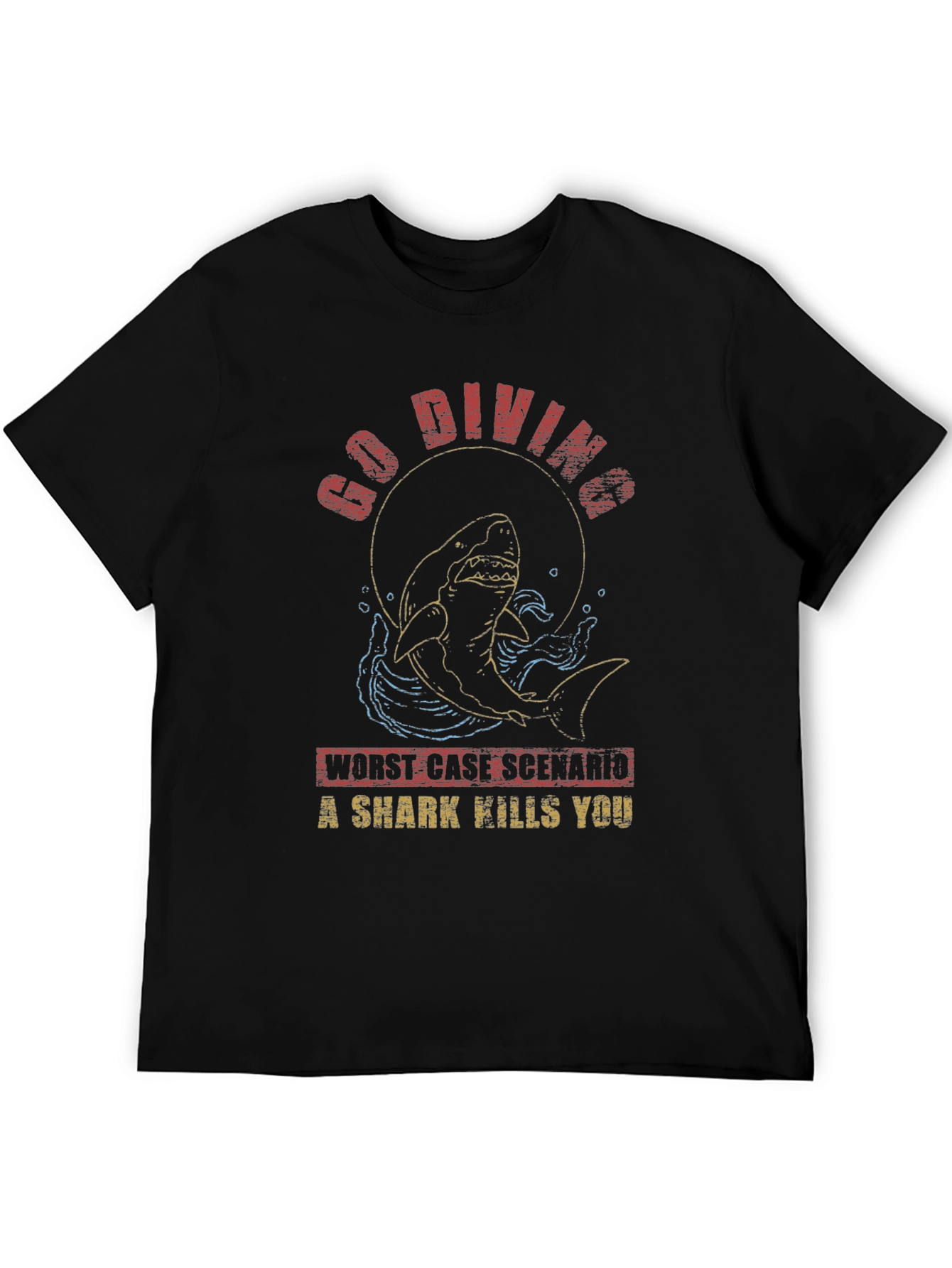 Go Diving Shark T-Shirt - Worst Case Scenario