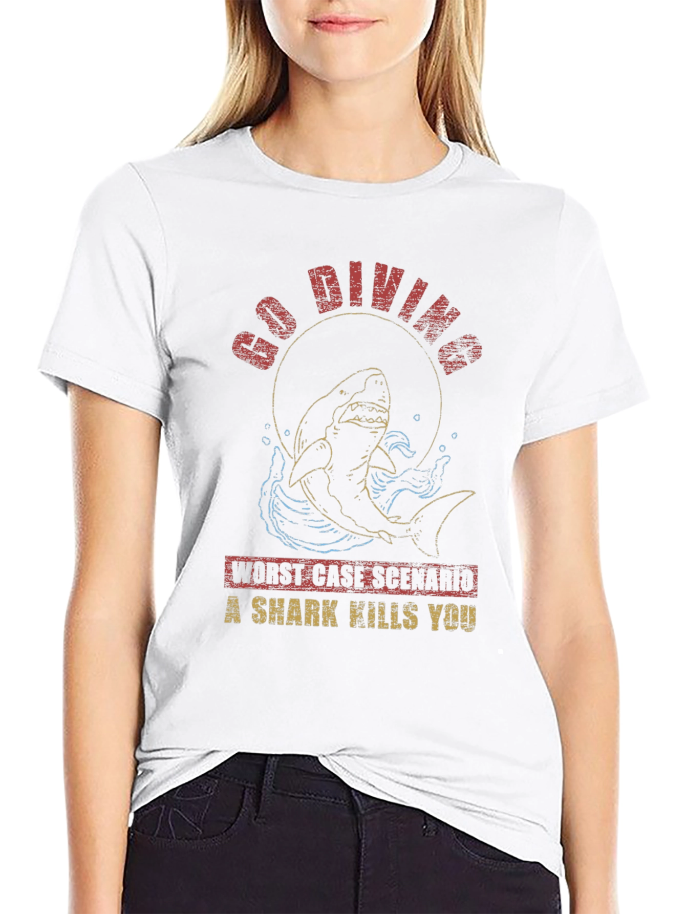 Go Diving Shark T-Shirt - Worst Case Scenario