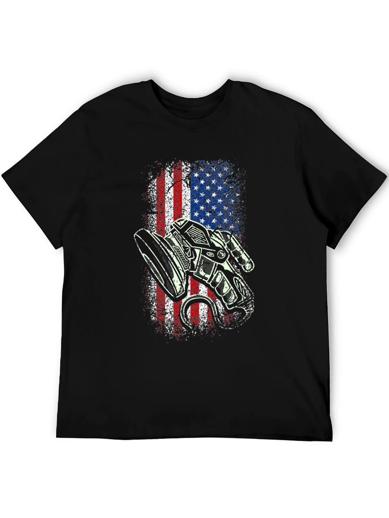American Flag Motorcycle T-Shirt