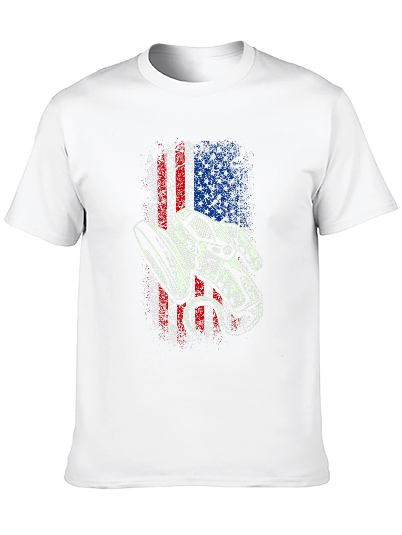 American Flag Motorcycle T-Shirt