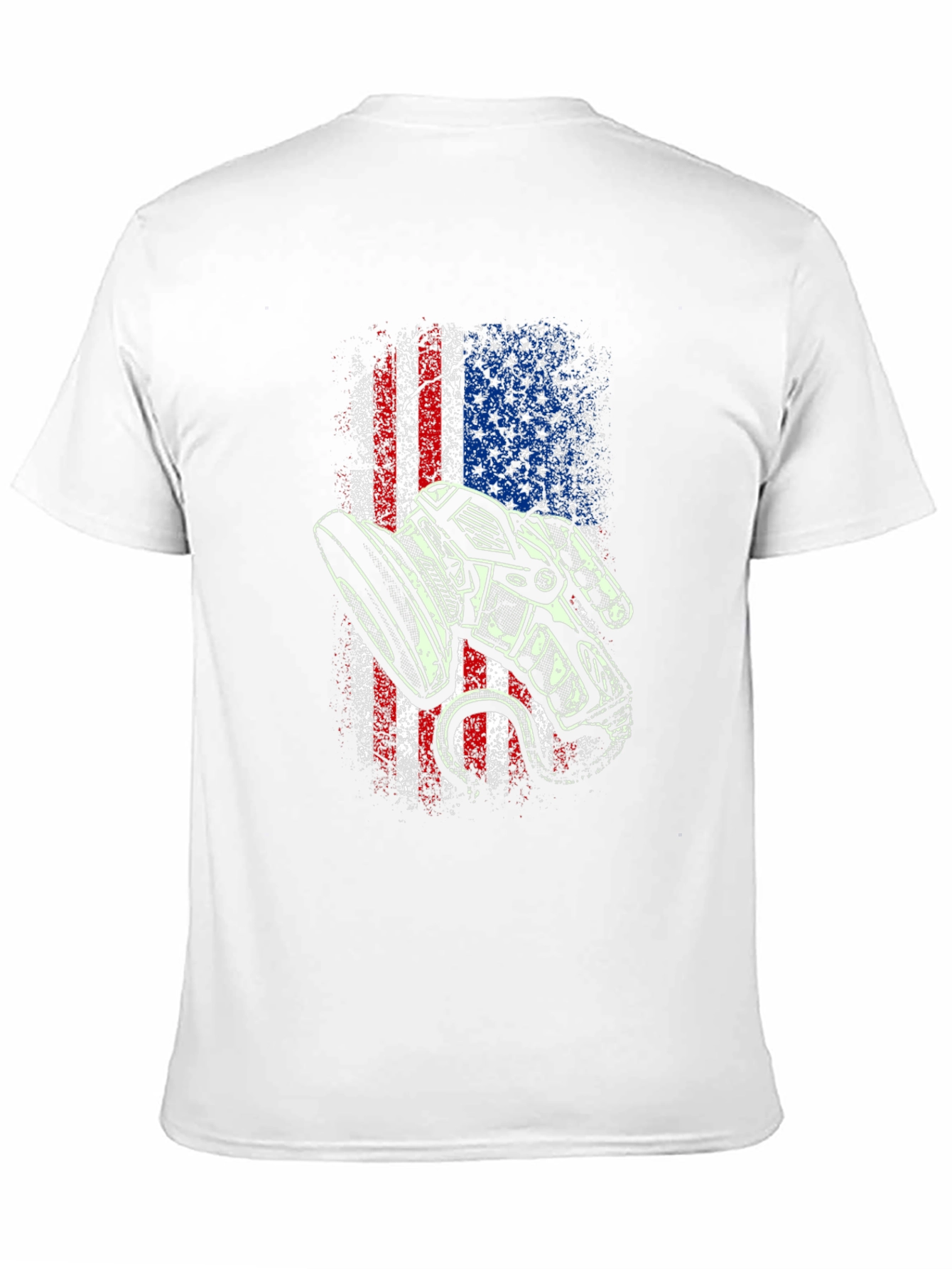American Flag Motorcycle T-Shirt
