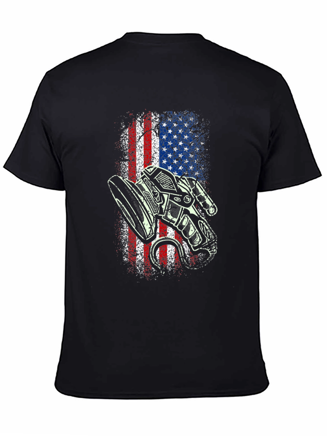 American Flag Motorcycle T-Shirt