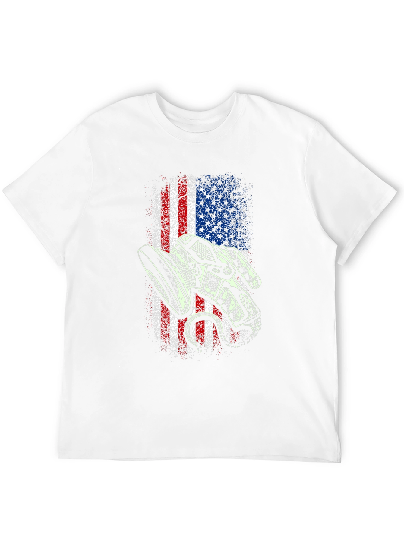 American Flag Motorcycle T-Shirt