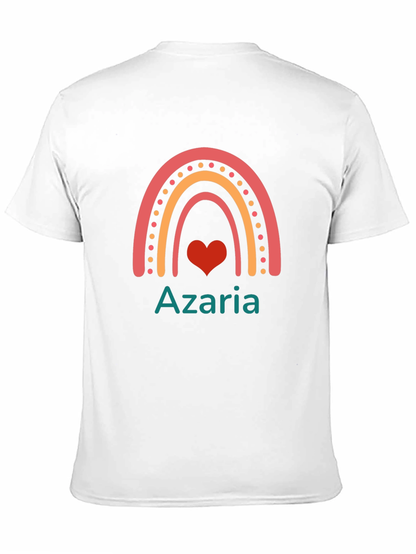 Azaria Rainbow Heart Personalized T-Shirt