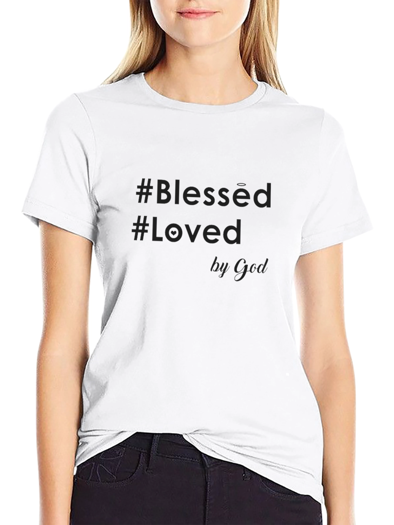 Blessed & Loved by God Black Graphic Tee