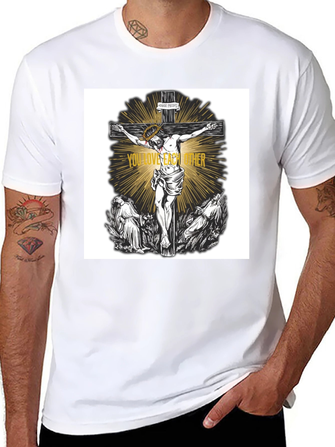 Religious Graphic T-Shirt - Love One Another