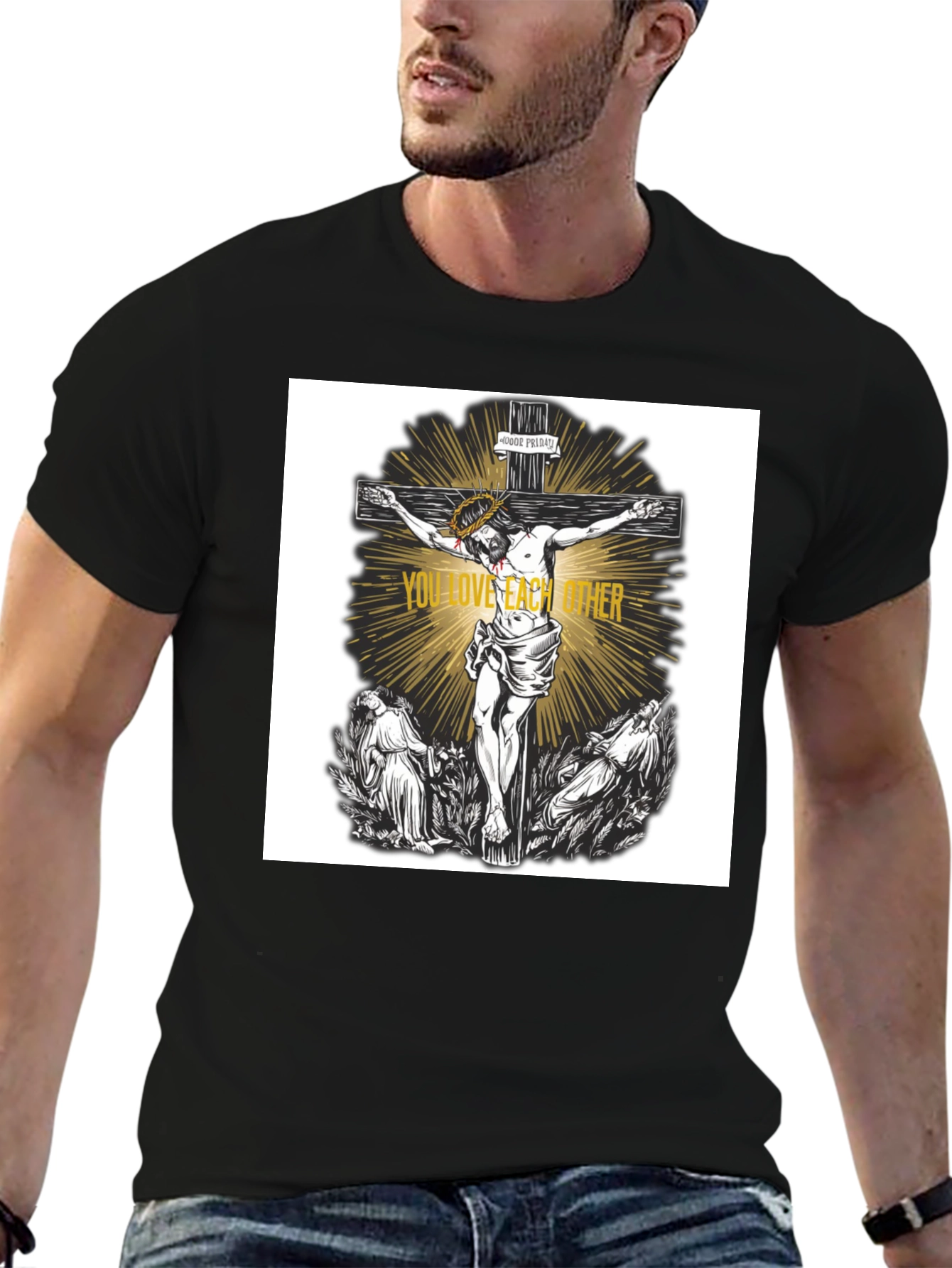 Religious Graphic T-Shirt - Love One Another
