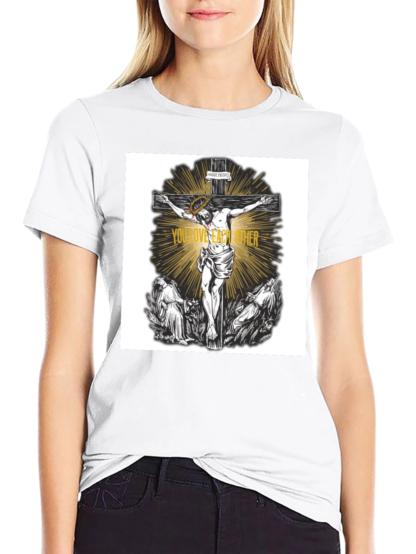 Religious Graphic T-Shirt - Love One Another