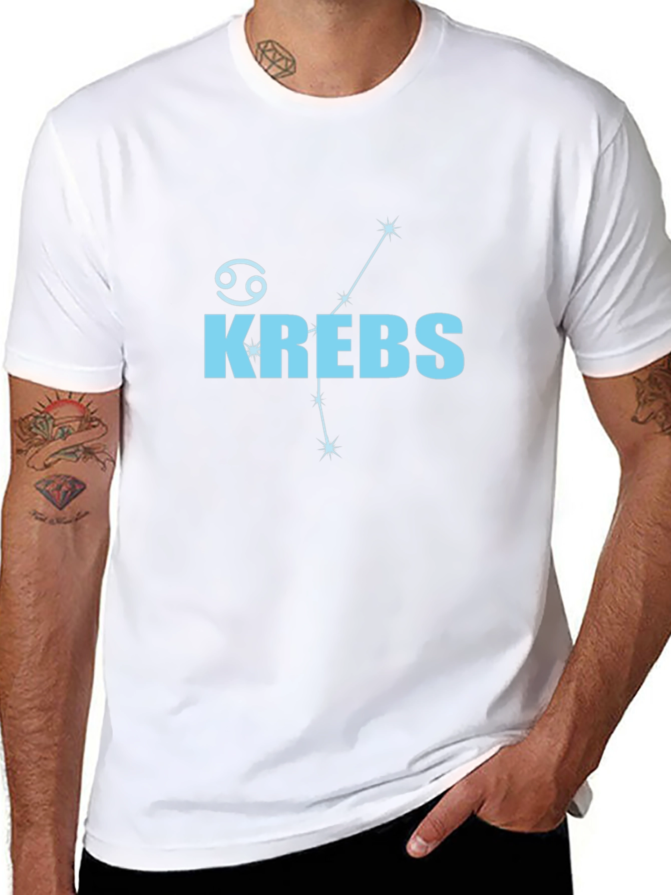Krebs Cancer Zodiac Black T-Shirt