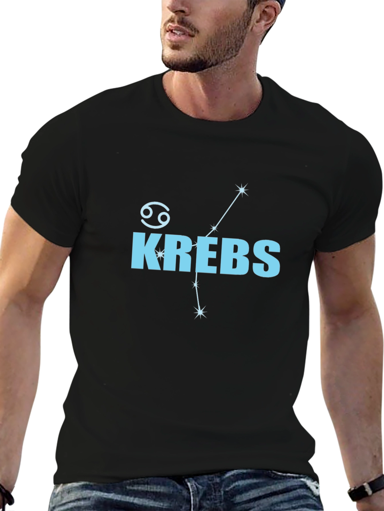 Krebs Cancer Zodiac Black T-Shirt
