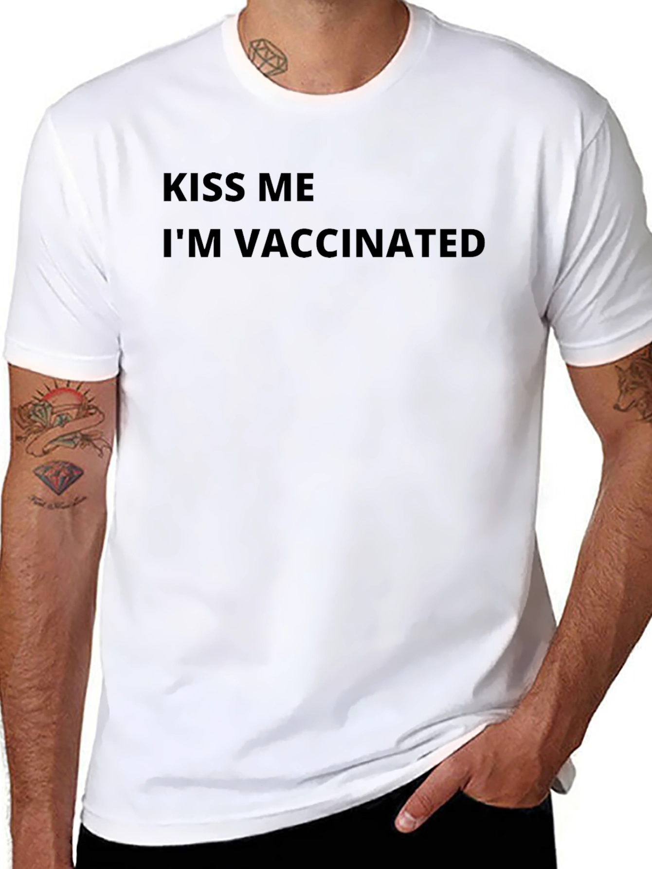 Kiss Me Im Vaccinated Graphic T-Shirt