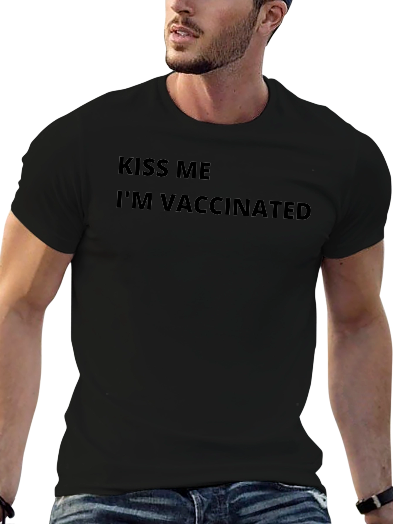 Kiss Me Im Vaccinated Graphic T-Shirt