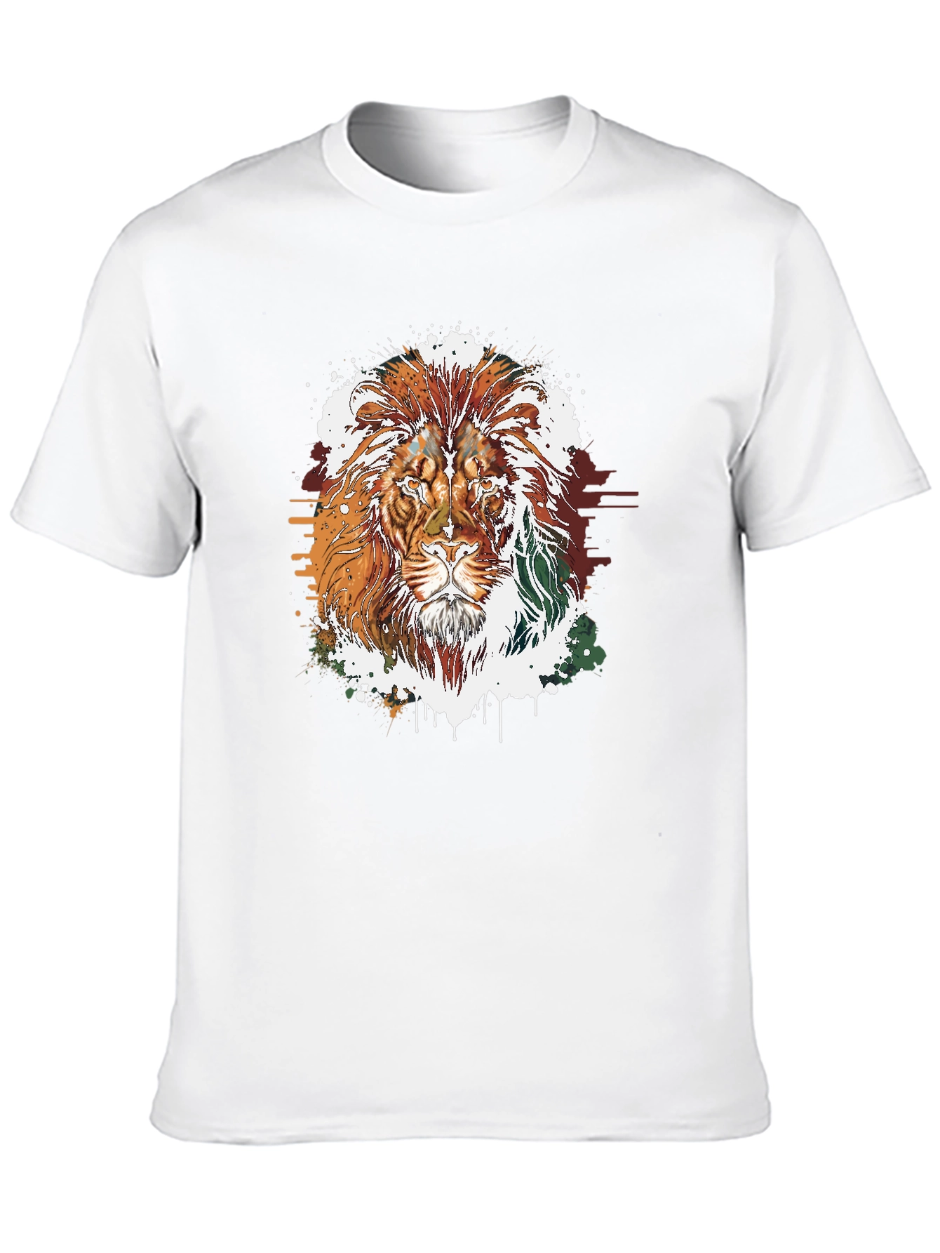 Lion Graphic Tee - Stylish Mens Black T-Shirt