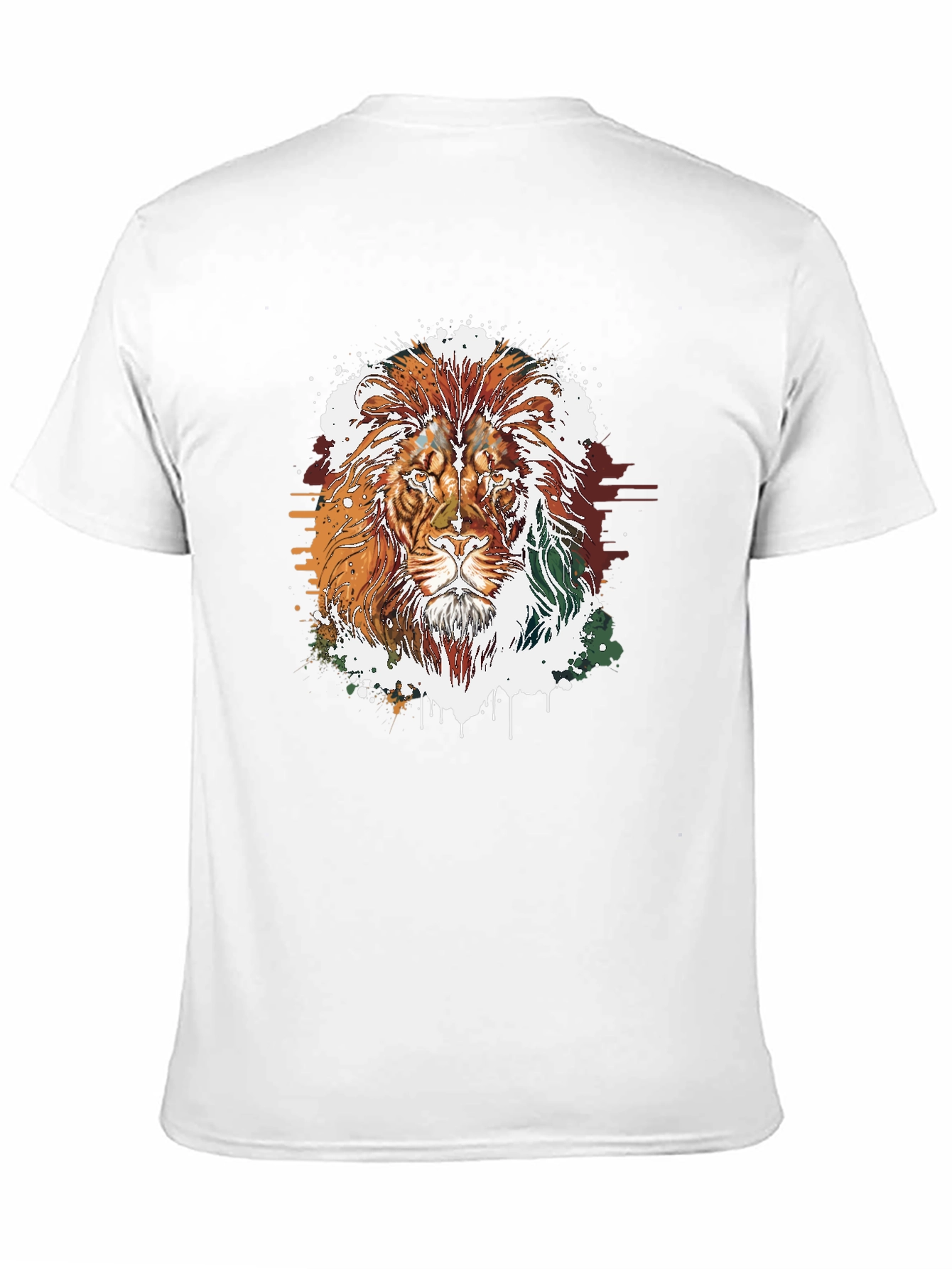Lion Graphic Tee - Stylish Mens Black T-Shirt