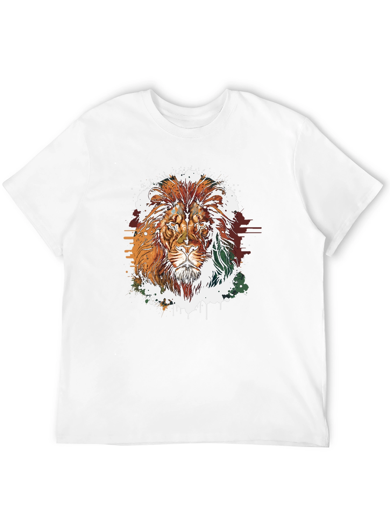 Lion Graphic Tee - Stylish Mens Black T-Shirt