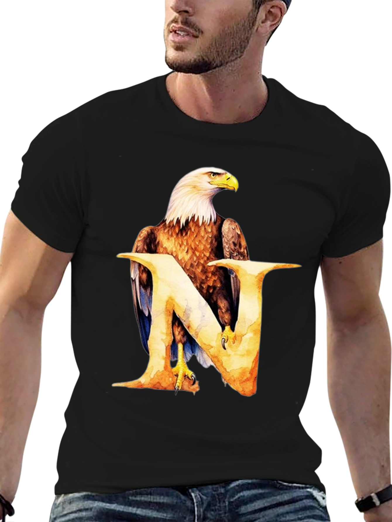 Eagle Letter N Graphic T-Shirt
