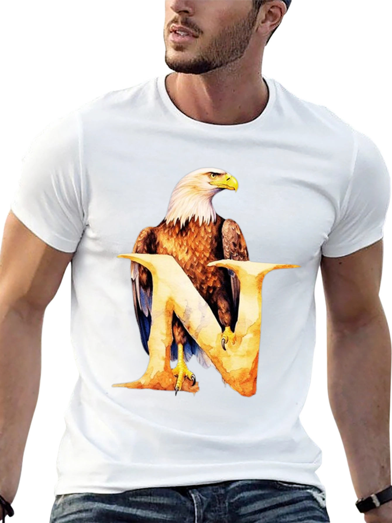 Eagle Letter N Graphic T-Shirt