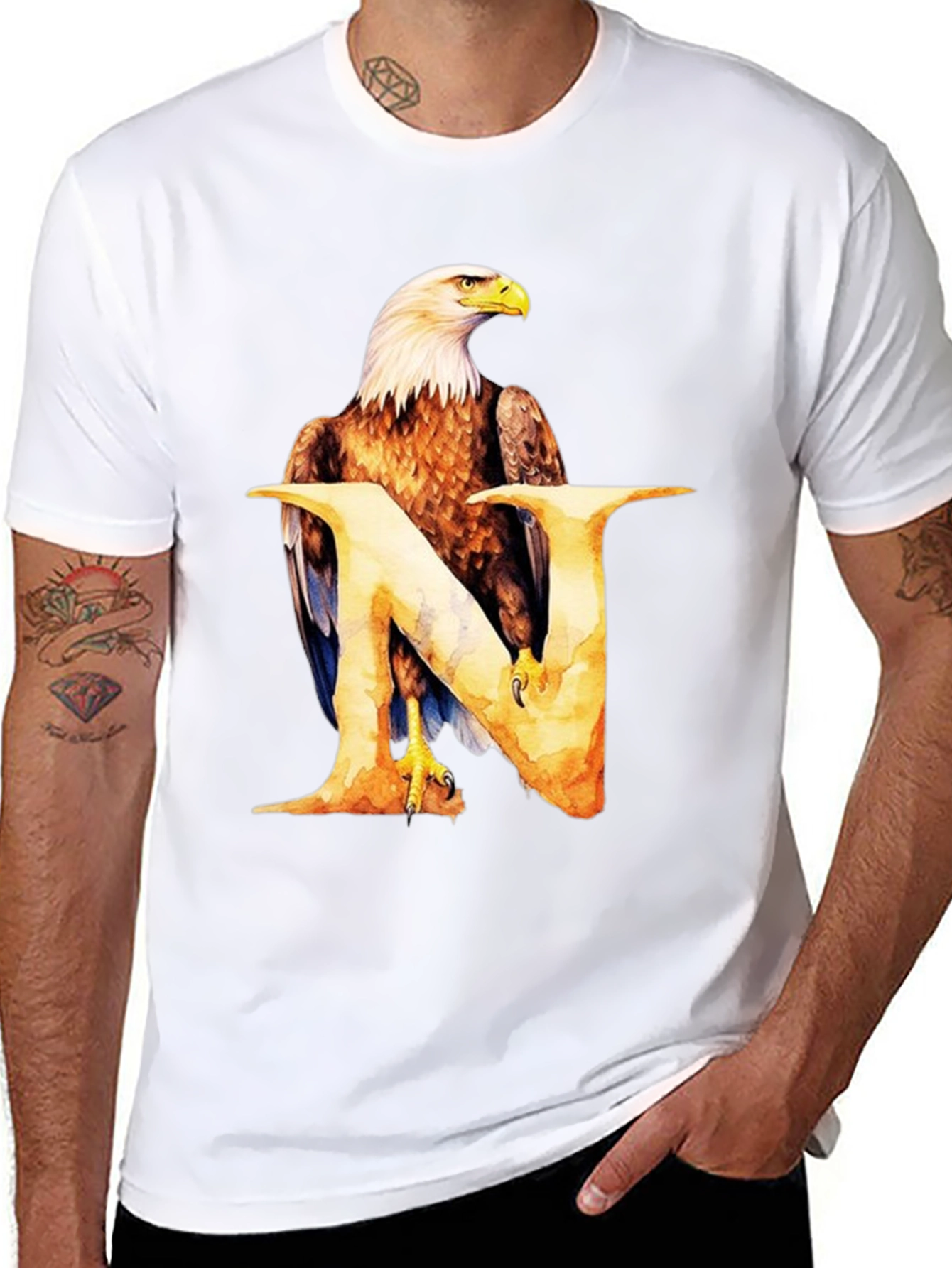 Eagle Letter N Graphic T-Shirt