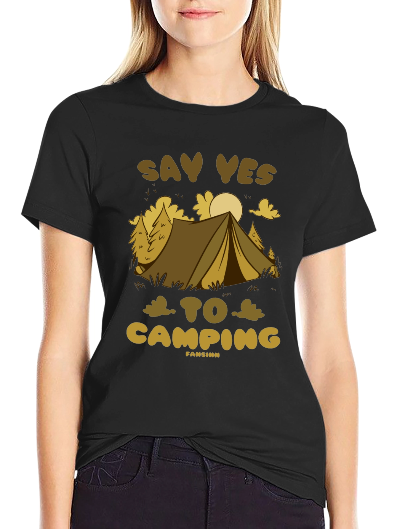 Say Yes To Camping Graphic Tee