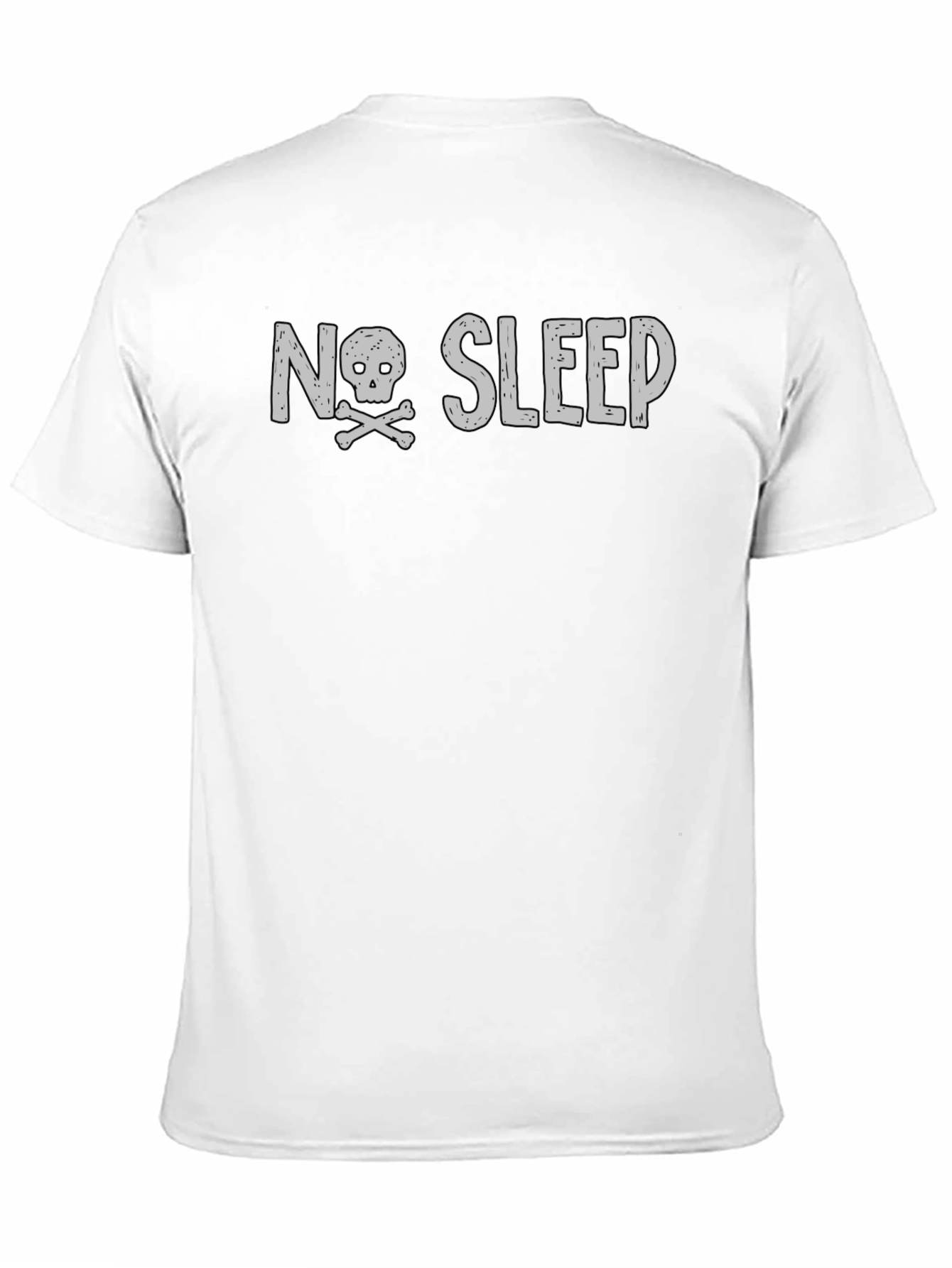 No Sleep Skull T-Shirt - Soft Cotton Black Tee