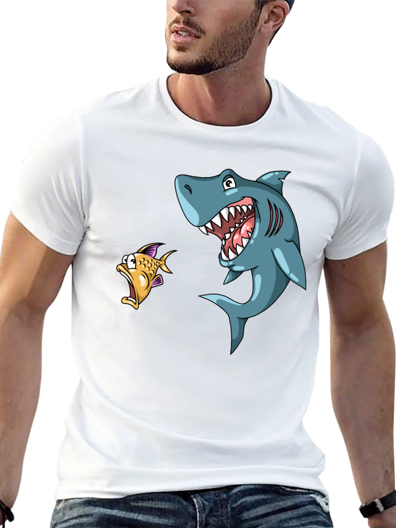 Shark Attack Graphic T-Shirt