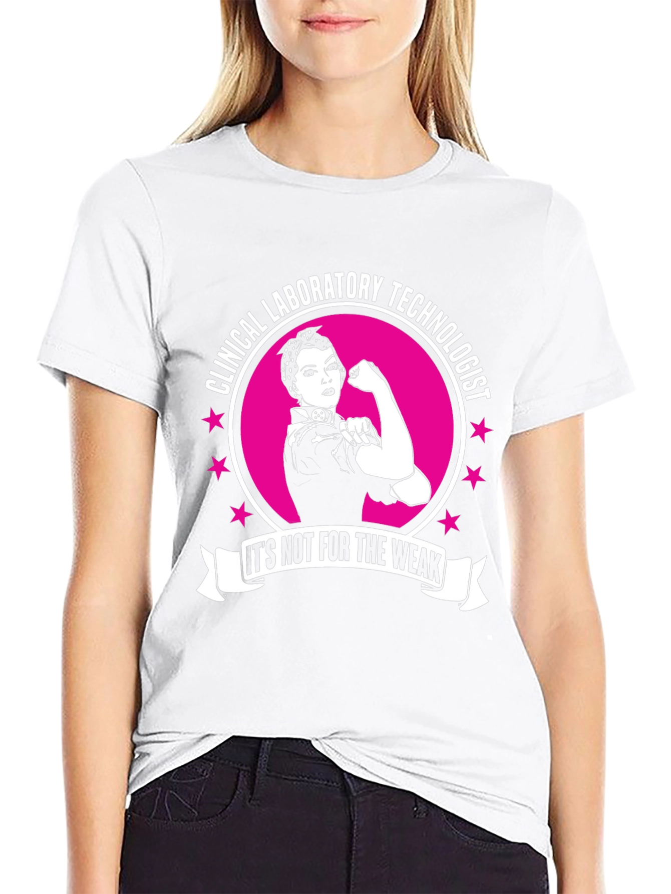 Clinical Lab Tech T-Shirt: Strong Woman Rosie Design