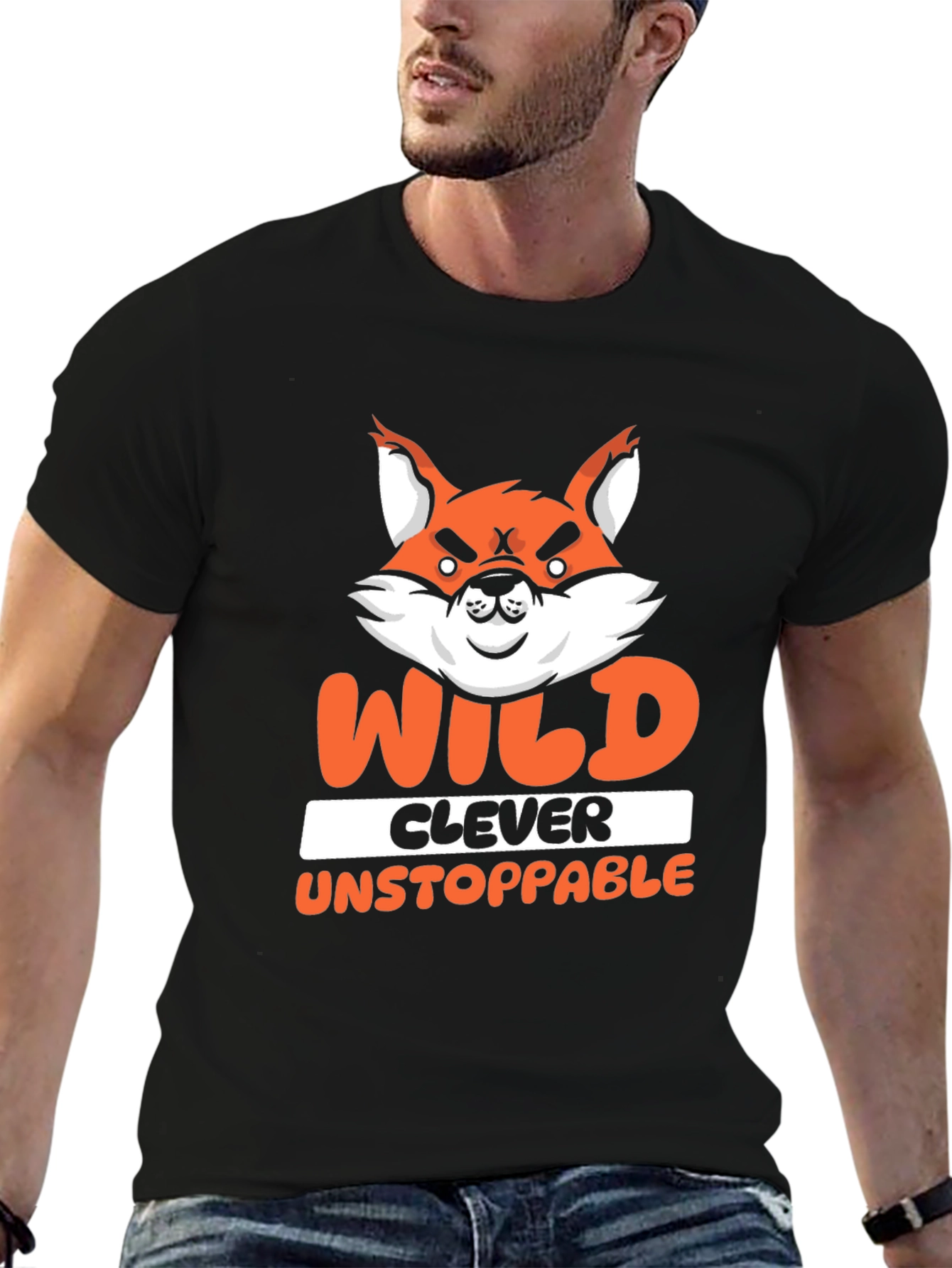 Wild Clever Unstoppable Fox Graphic T-Shirt