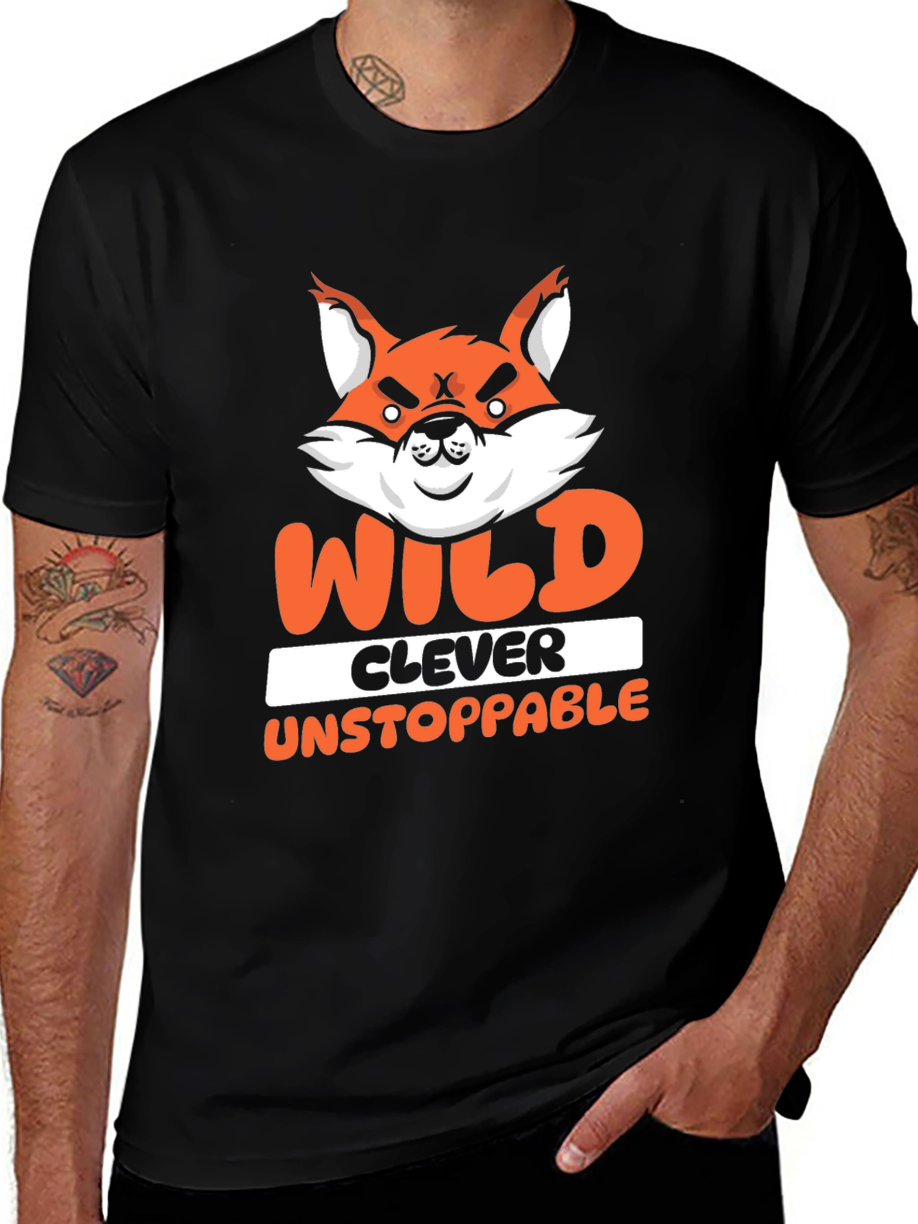Wild Clever Unstoppable Fox Graphic T-Shirt