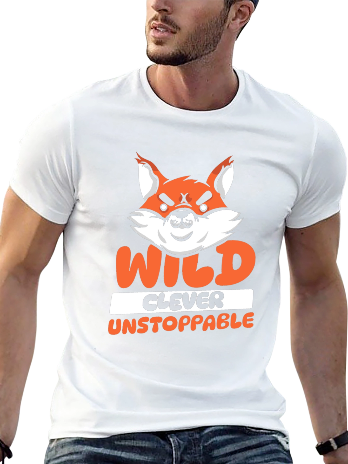 Wild Clever Unstoppable Fox Graphic T-Shirt