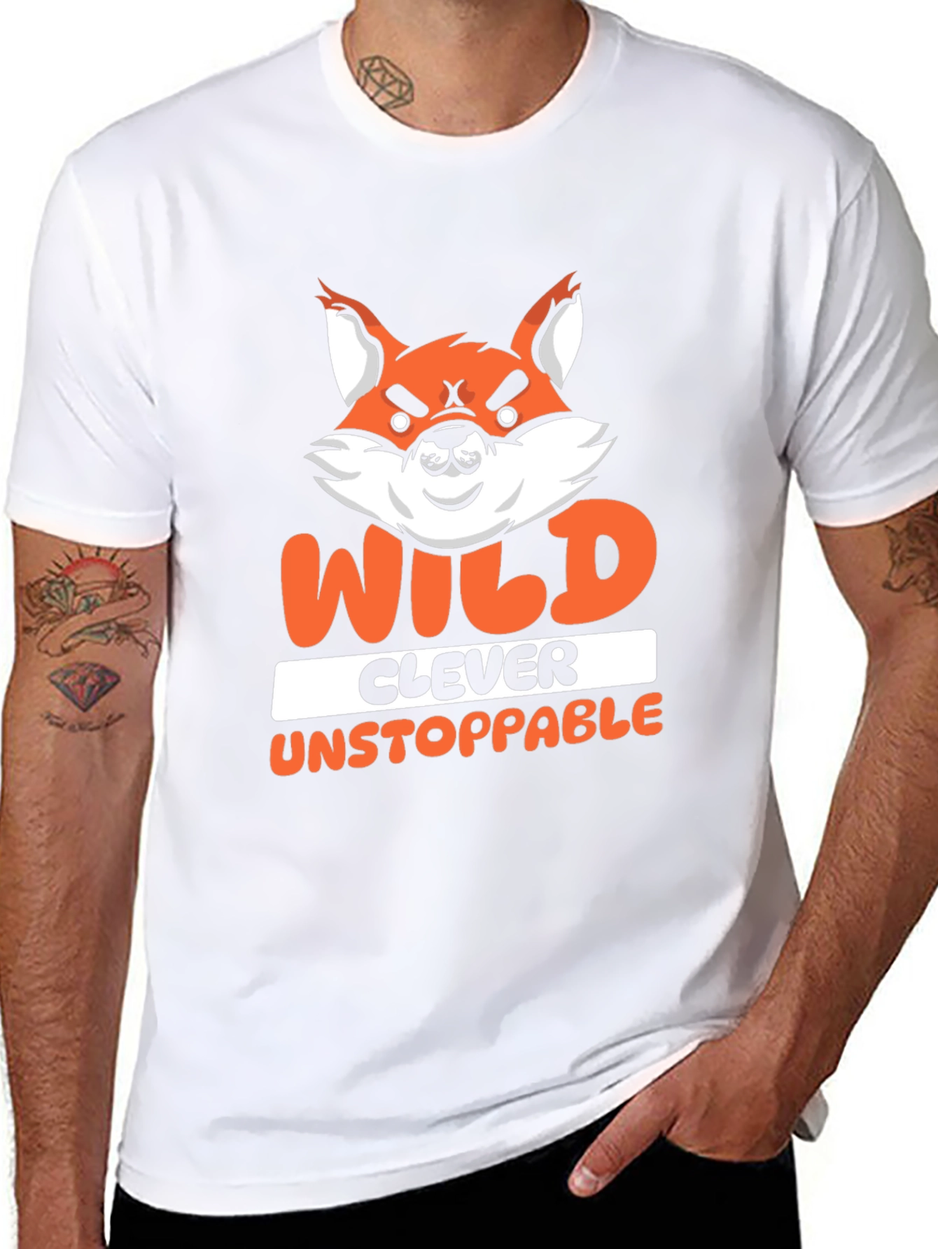 Wild Clever Unstoppable Fox Graphic T-Shirt