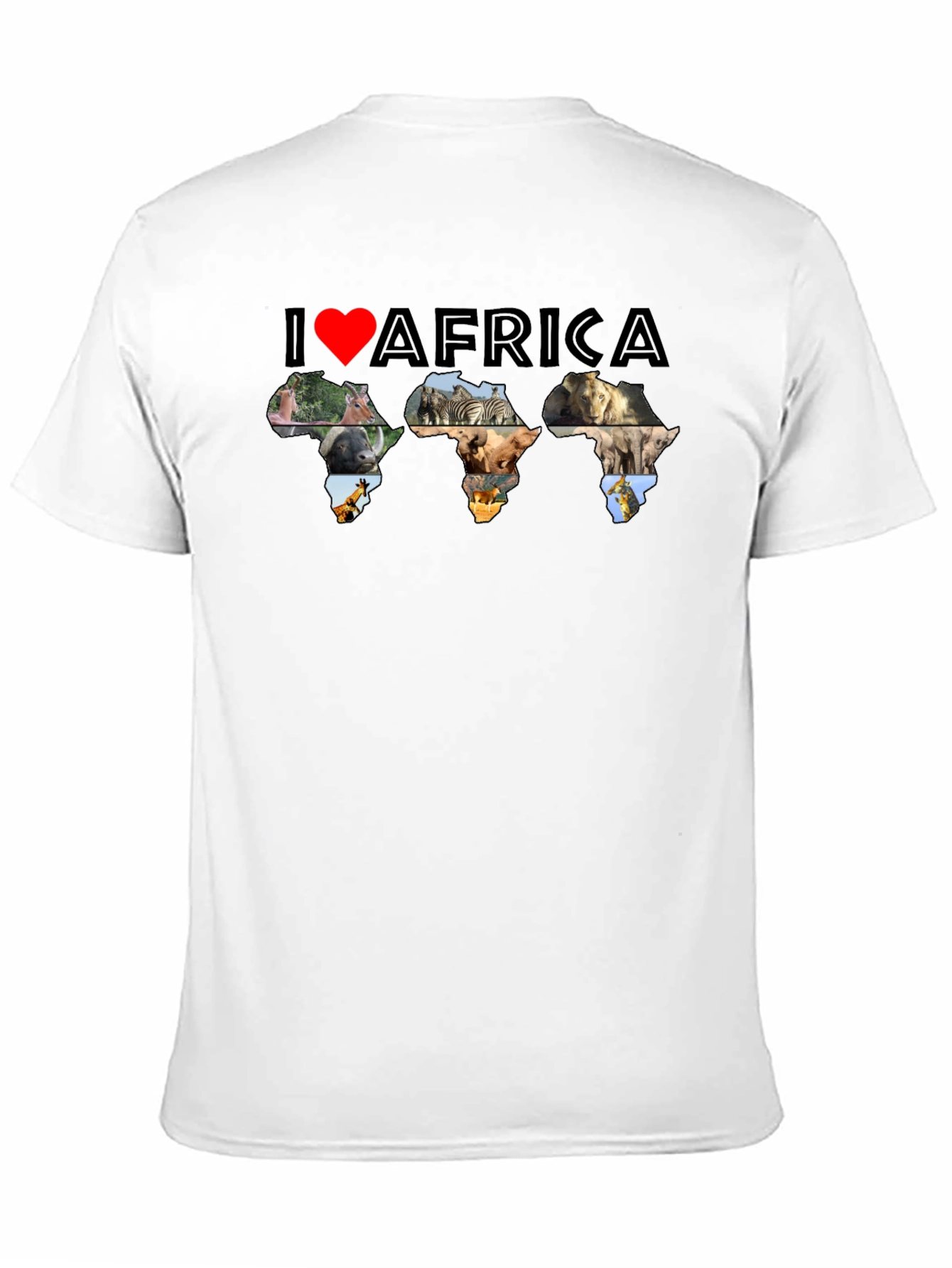 I Love Africa Animal Print T-Shirt