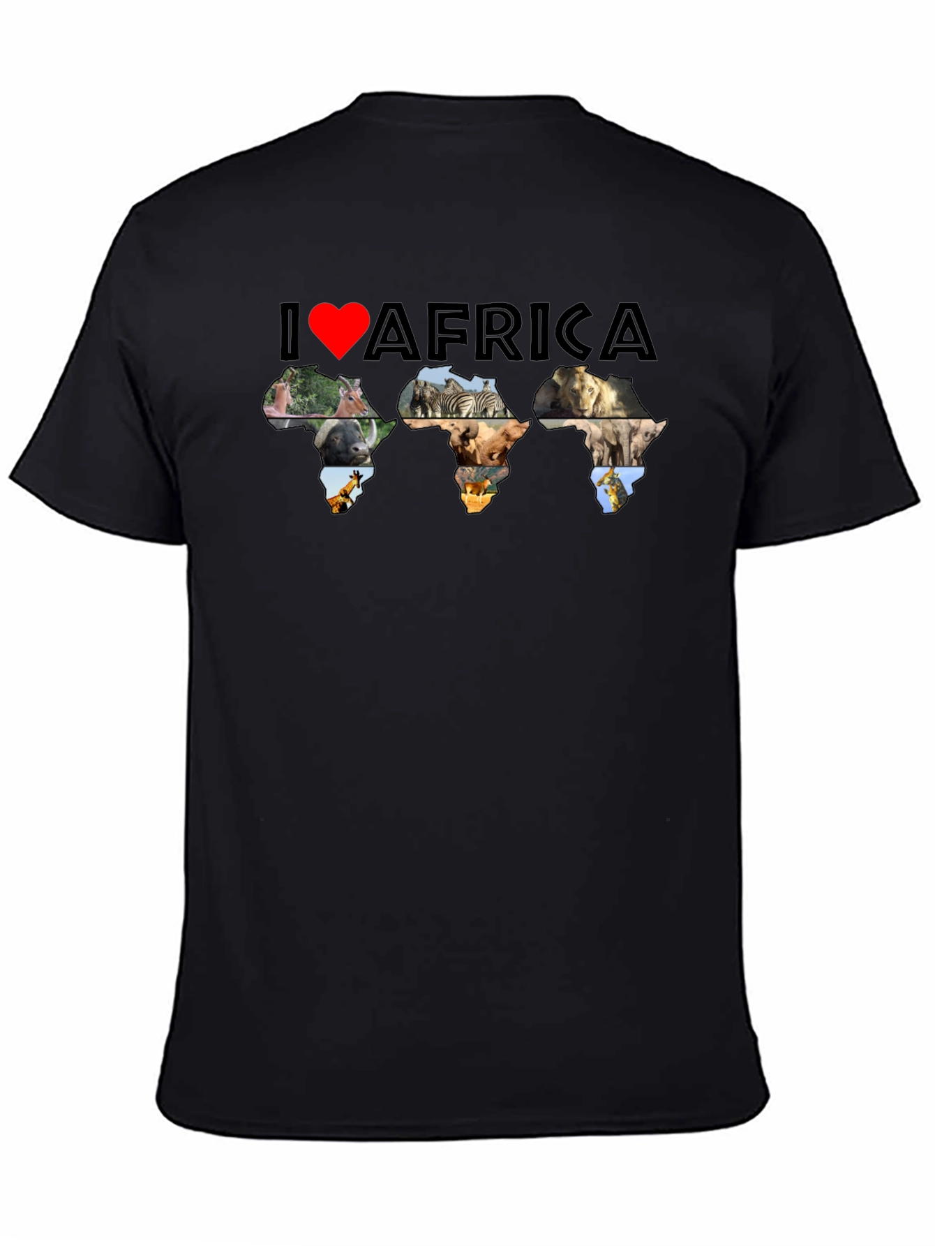 I Love Africa Animal Print T-Shirt