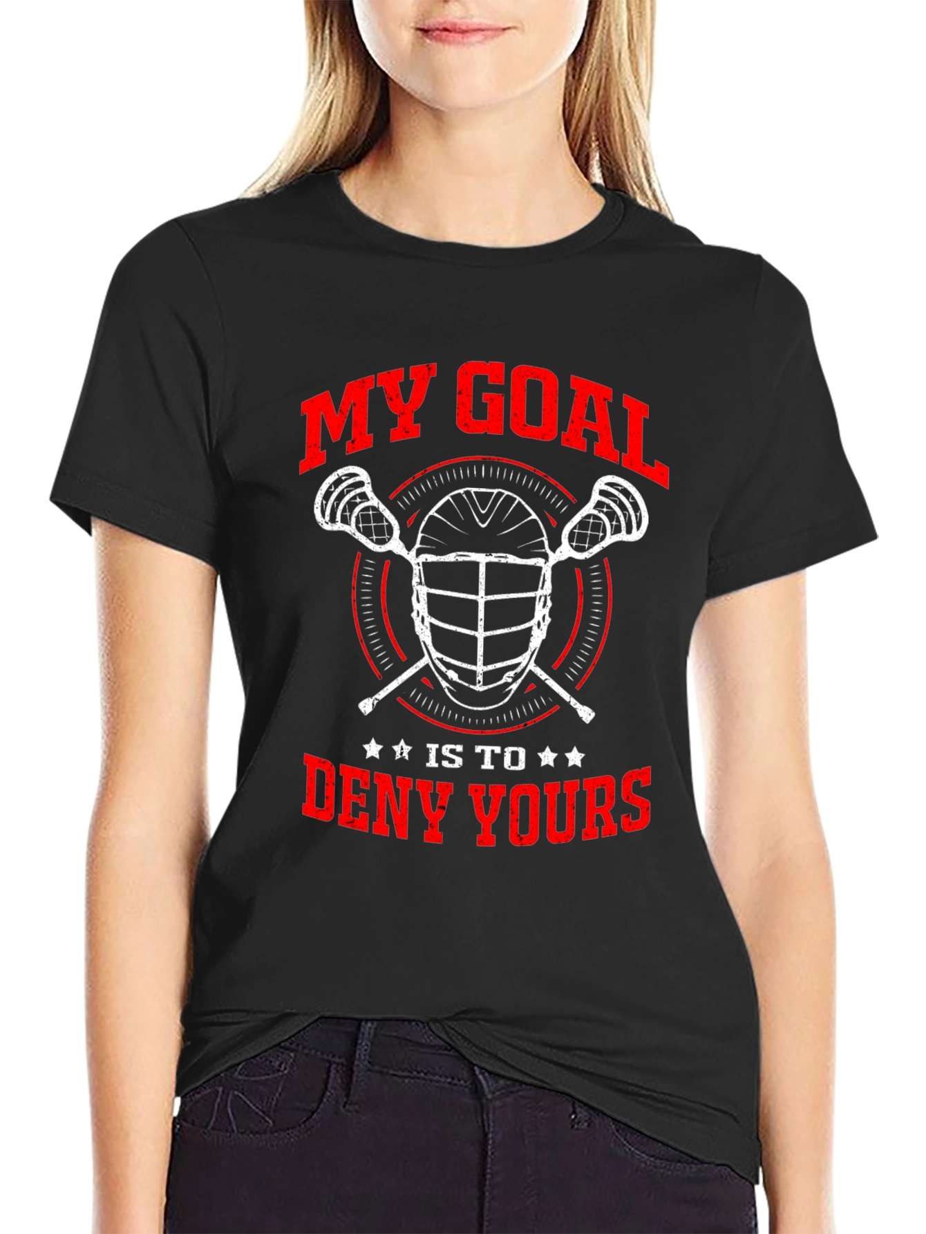 Lacrosse Goalie T-Shirt - Deny Yours