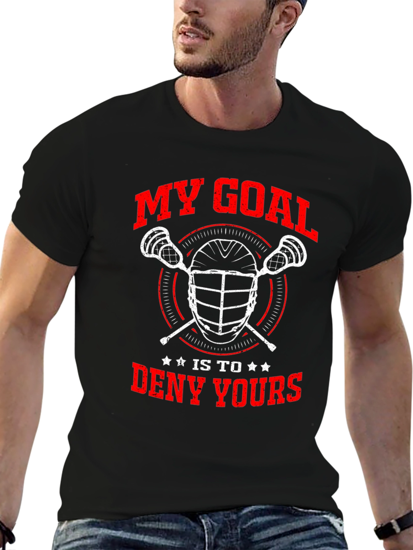 Lacrosse Goalie T-Shirt - Deny Yours
