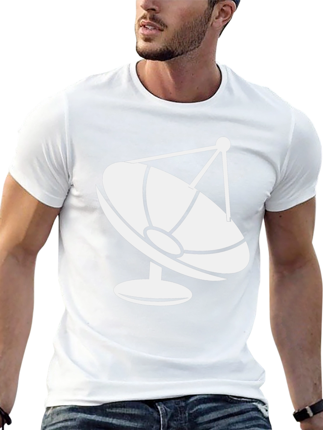 Satellite Dish Graphic Tee - Retro Style