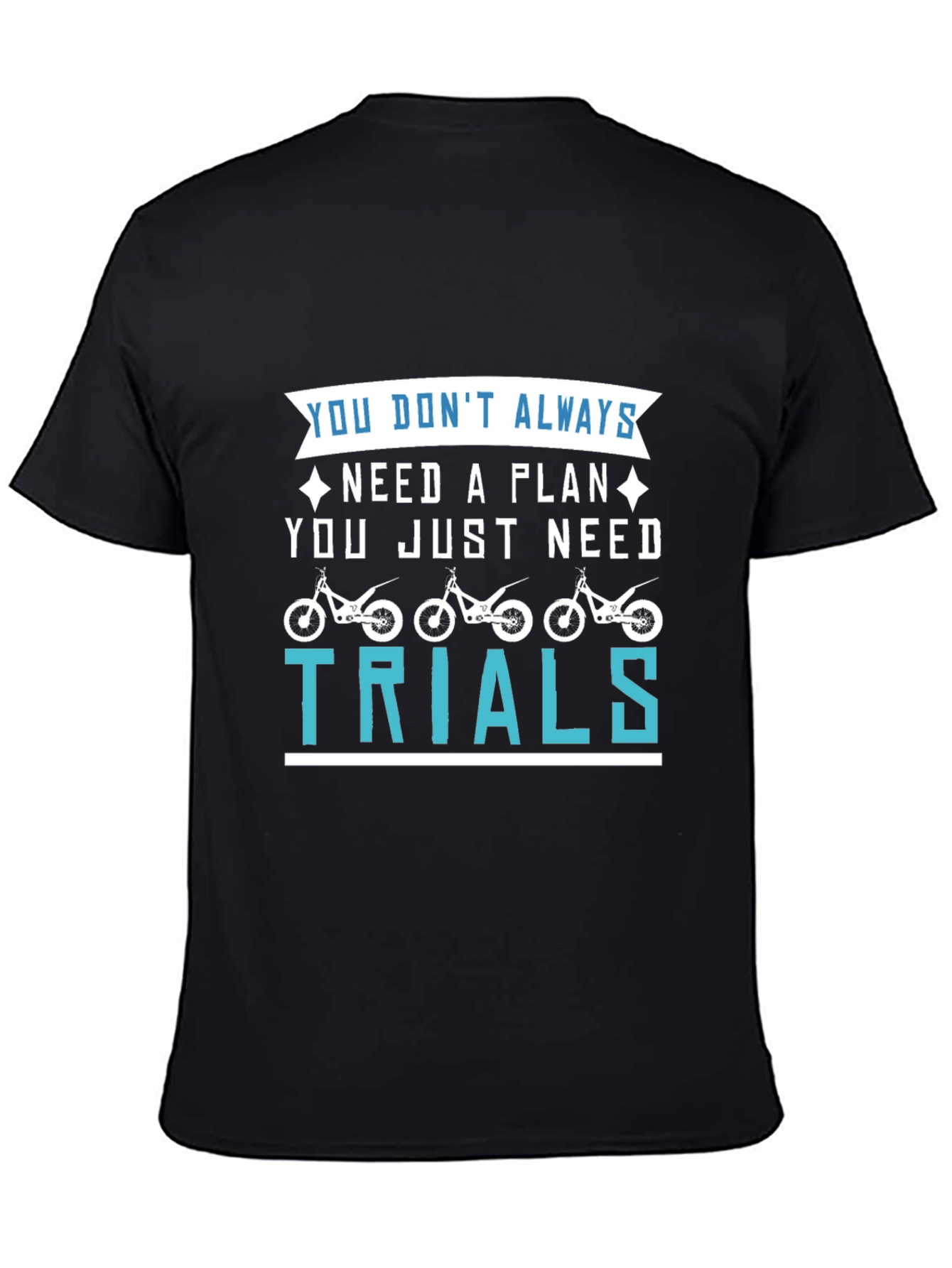 Trials Motorcycle Graphic T-Shirt - Black