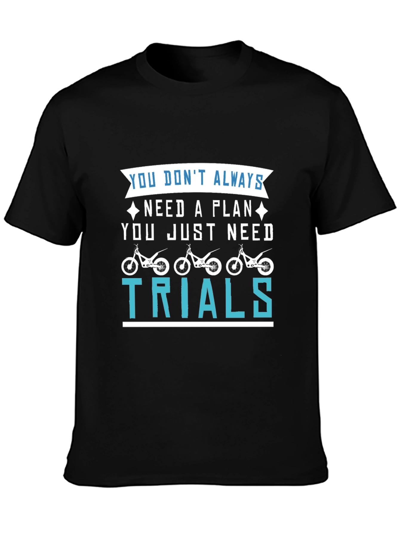 Trials Motorcycle Graphic T-Shirt - Black