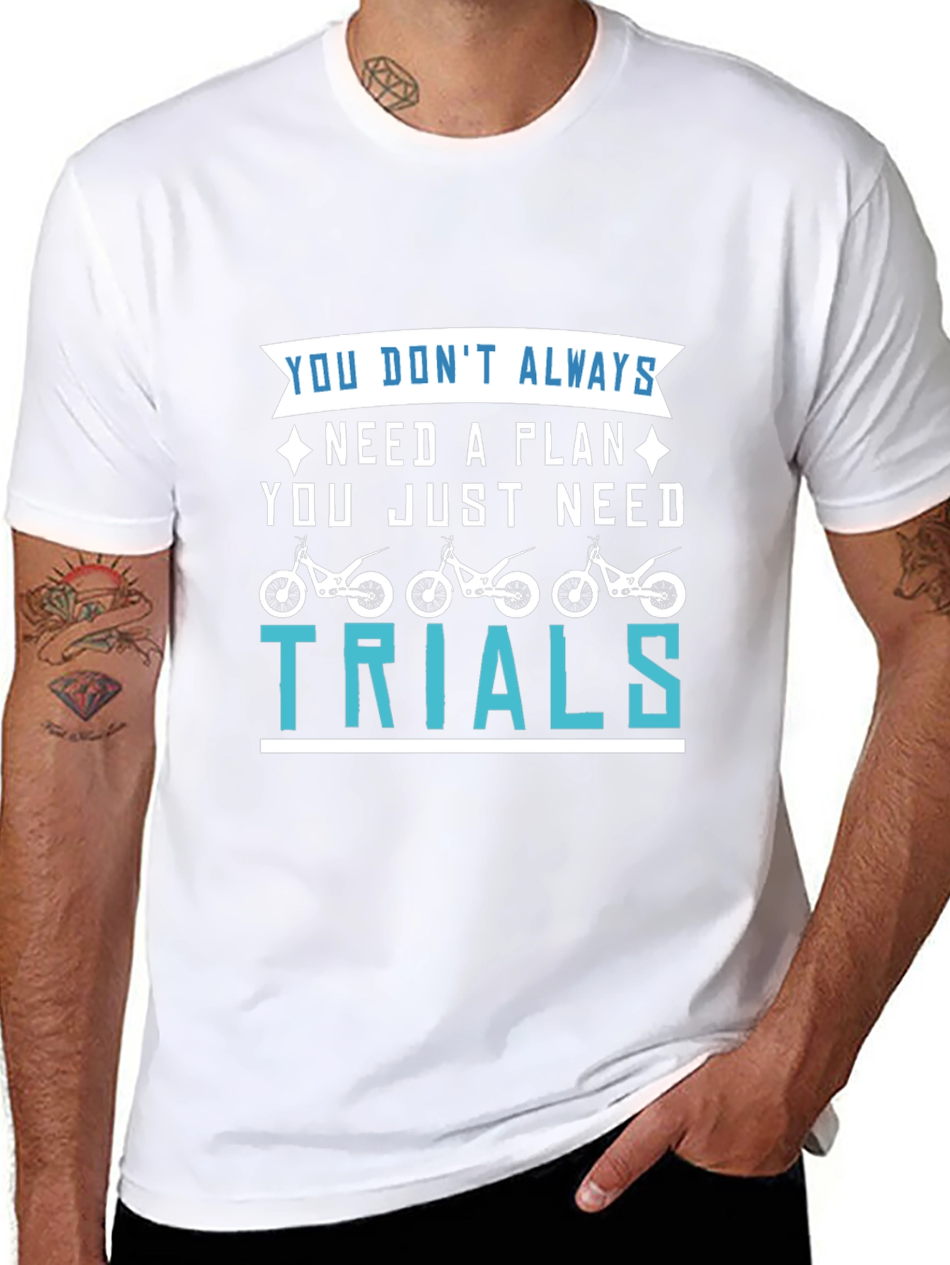 Trials Motorcycle Graphic T-Shirt - Black