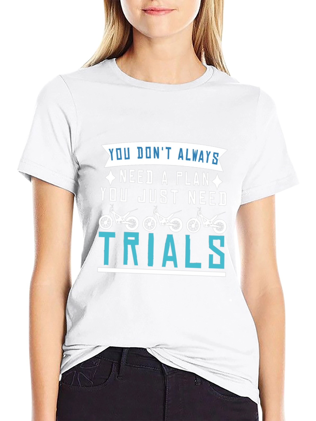 Trials Motorcycle Graphic T-Shirt - Black