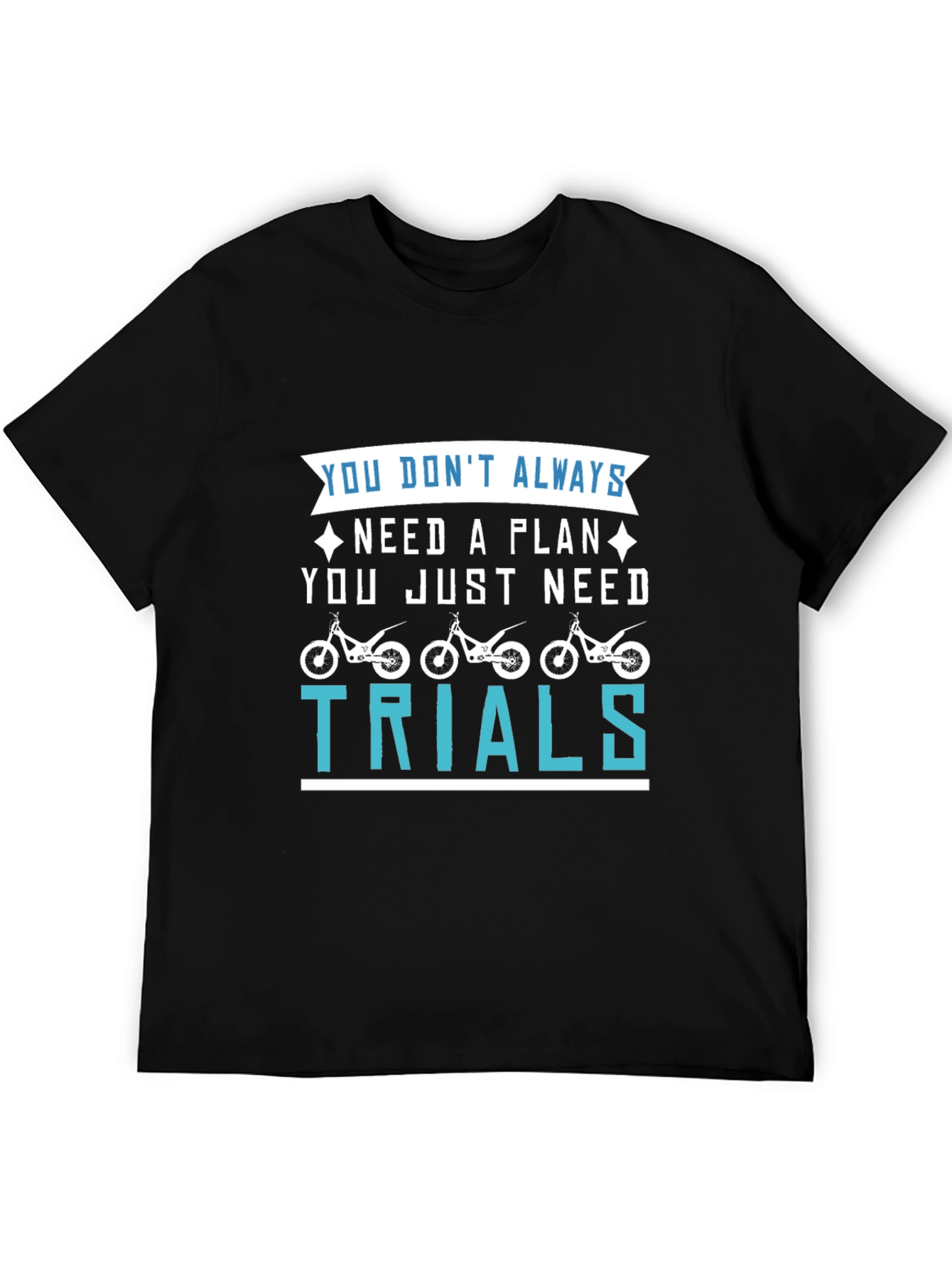Trials Motorcycle Graphic T-Shirt - Black