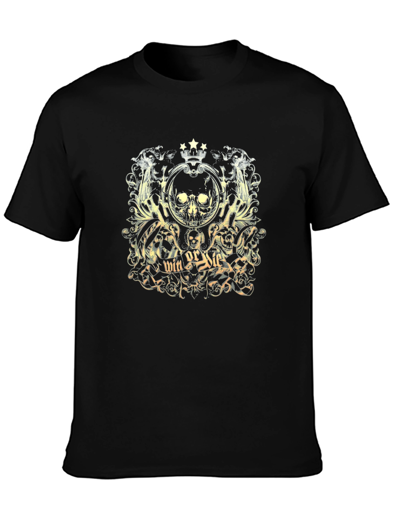 Win or Die Skull Graphic T-Shirt