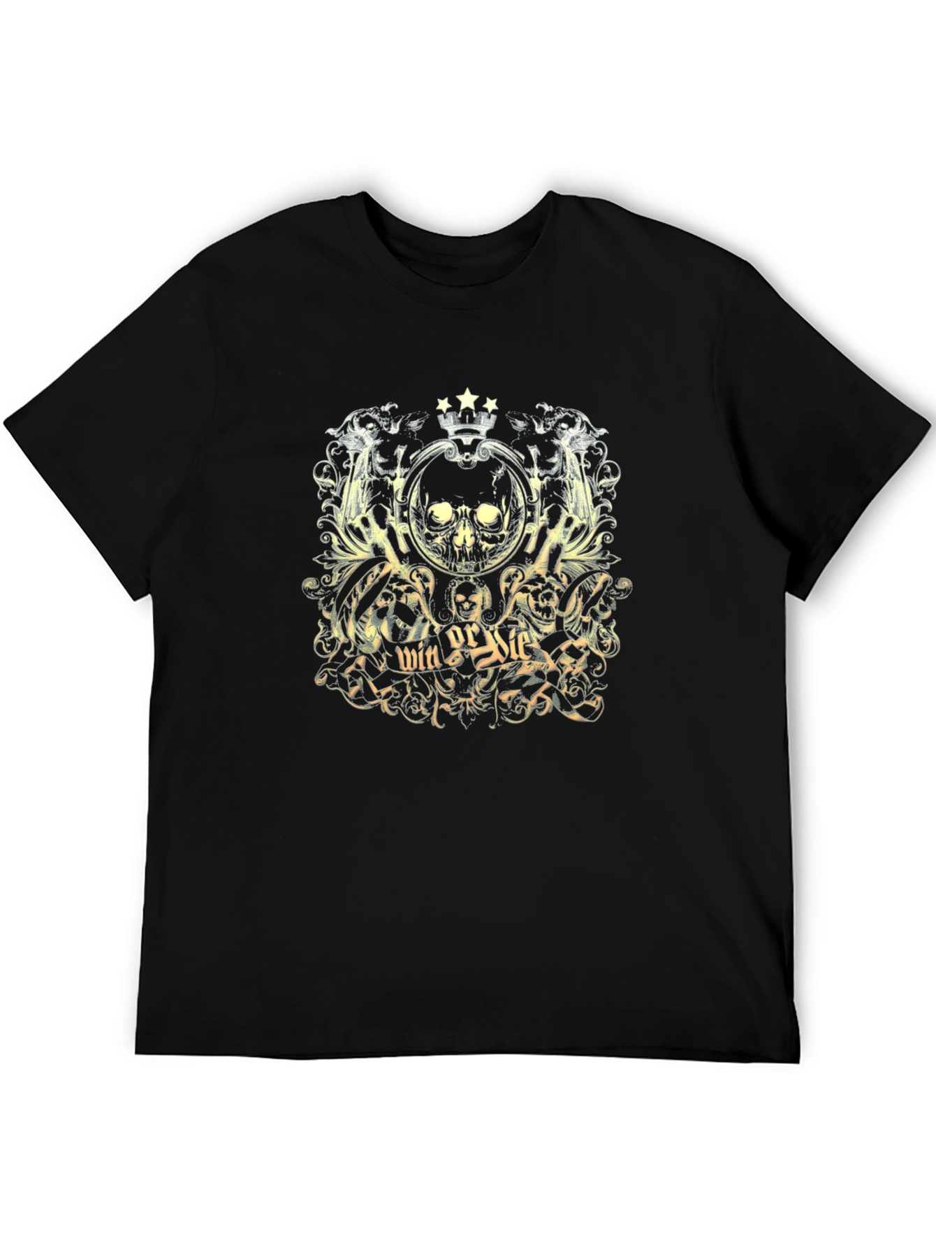 Win or Die Skull Graphic T-Shirt