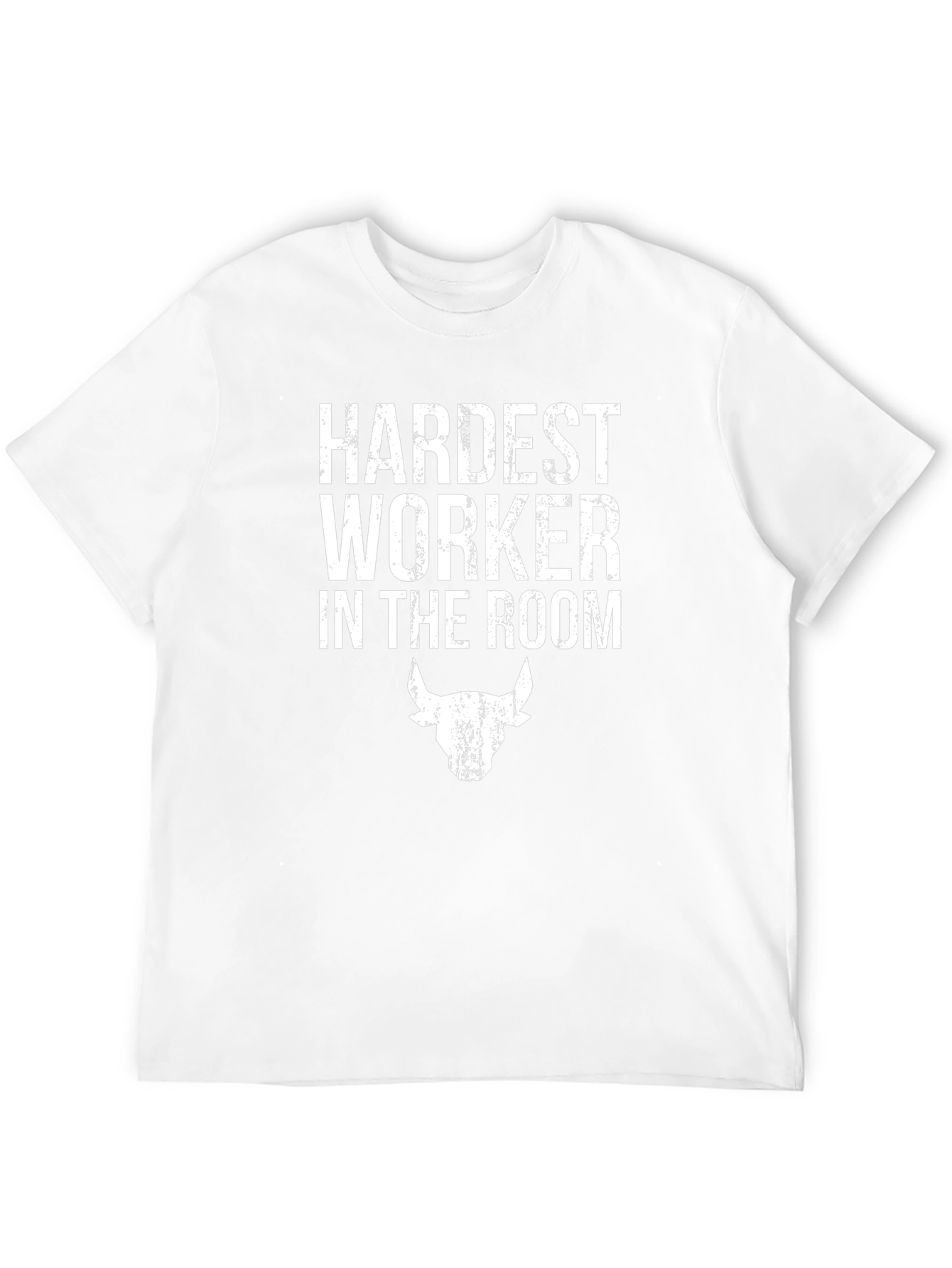 Hardest Worker T-Shirt - Graphic Tee with Bull