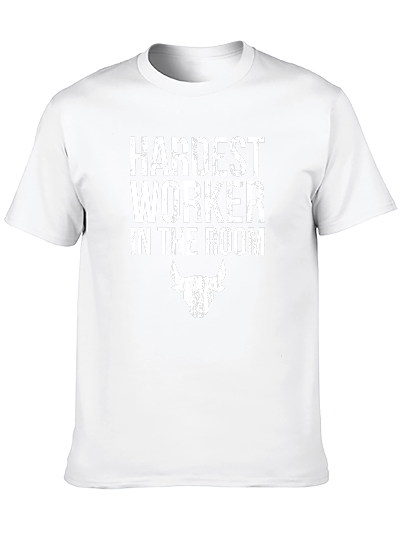 Hardest Worker T-Shirt - Graphic Tee with Bull