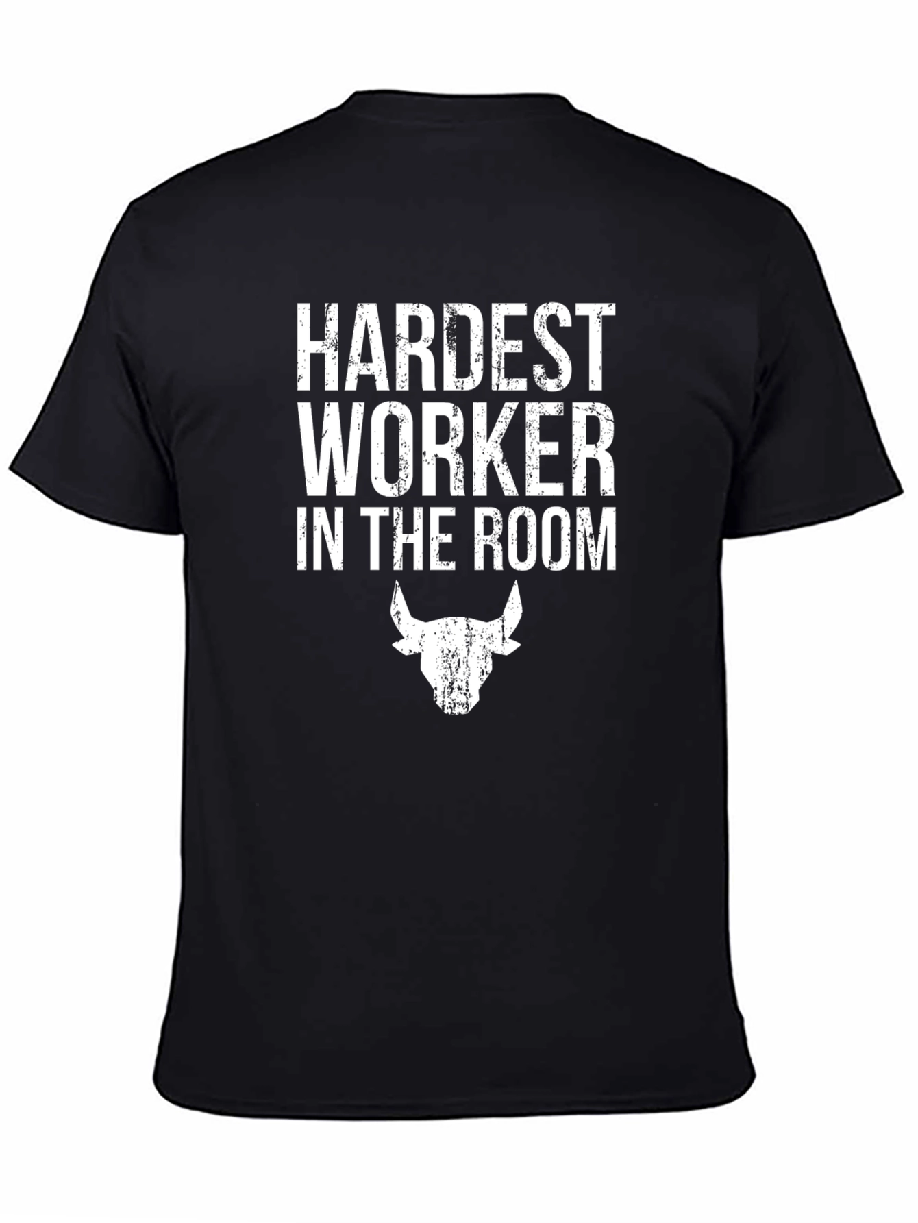 Hardest Worker T-Shirt - Graphic Tee with Bull