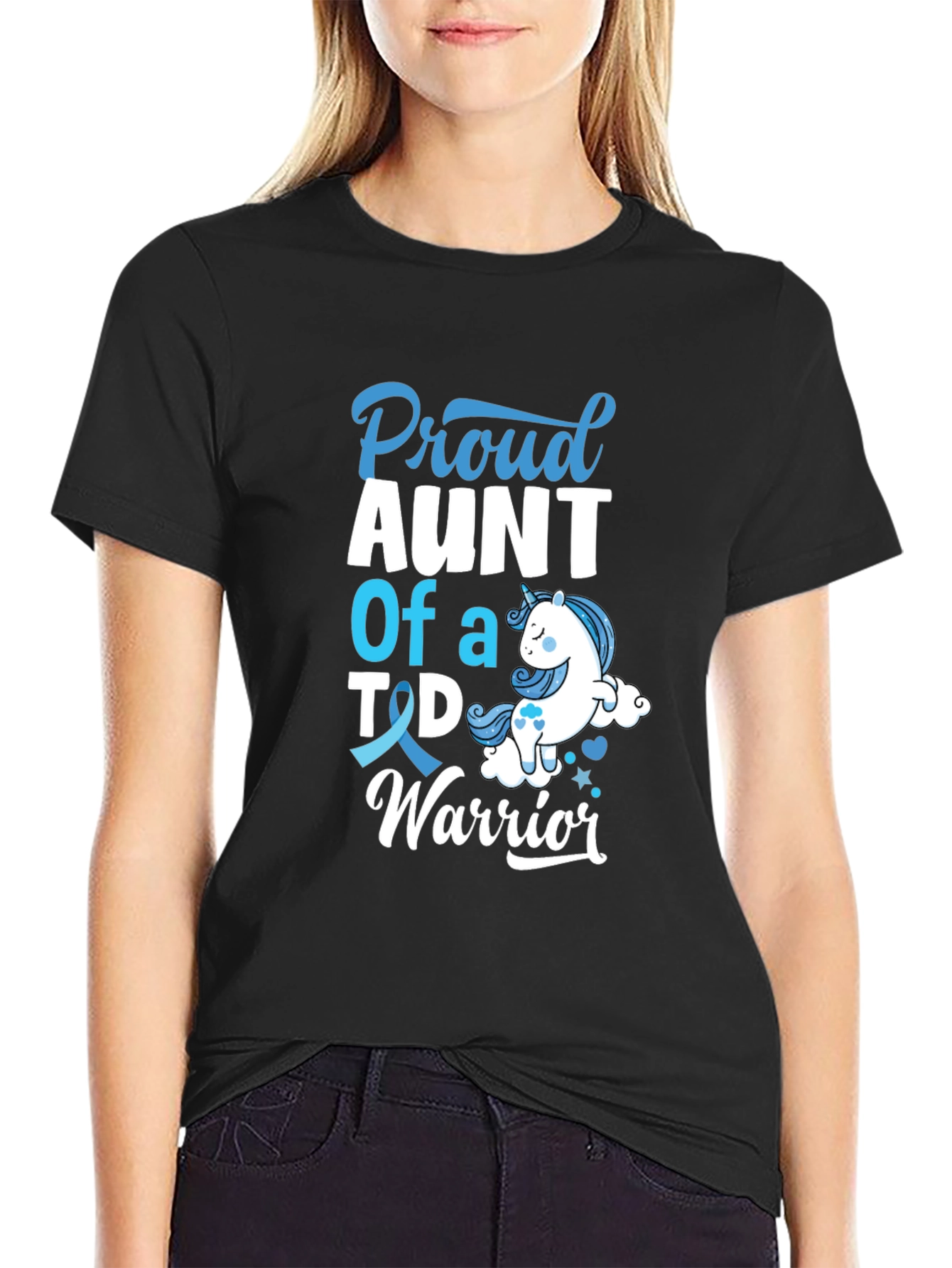 Proud Aunt of a T1D Warrior Graphic Tee