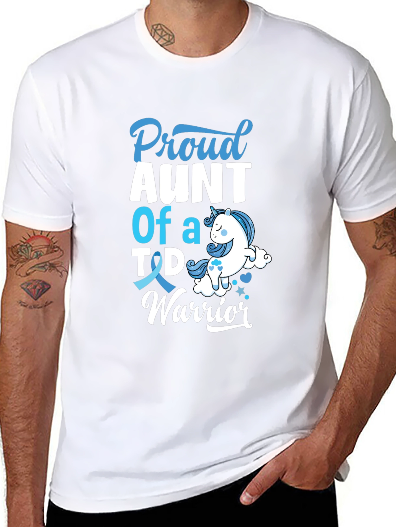 Proud Aunt of a T1D Warrior Graphic Tee