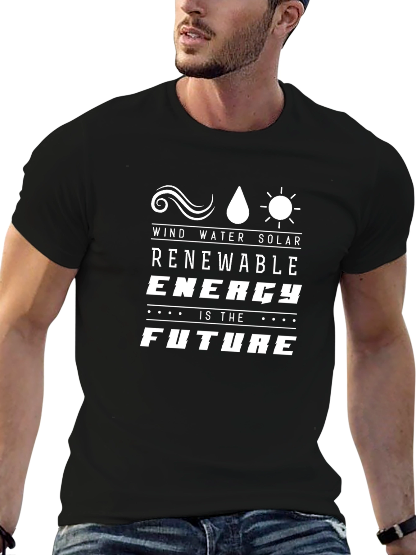 Renewable Energy T-Shirt - Wind Water Solar Future Tee