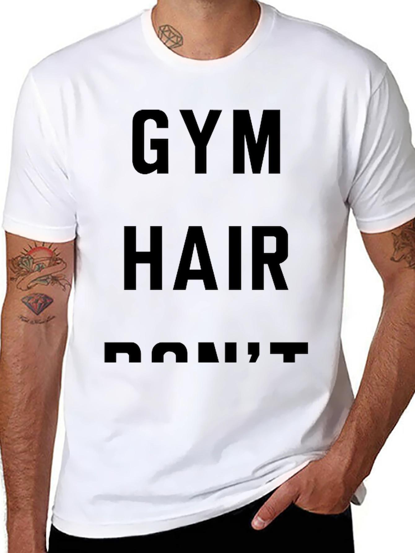 Gym Hair Dont Care Black T-Shirt